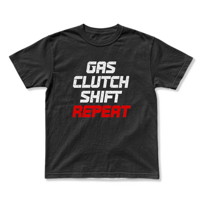 TRICOU OVERSIZE PREMIUM UNISEX - GAS, CLUTCH, SHIFT, REPEAT