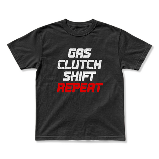 TRICOU OVERSIZE PREMIUM UNISEX - GAS, CLUTCH, SHIFT, REPEAT